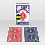Carti de magie Bicycle Double Back cu spate rosu/albastru