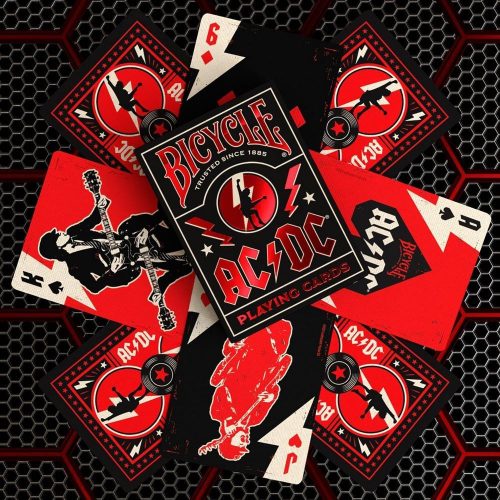 Carti de joc poker Bicycle ACDC, hartie cu strat de plastic