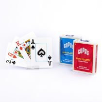 Carti Poker 100% plastic, COPAG, albastru, Jumbo Face