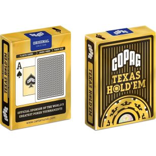 Carti Poker Texas hold'em, 100% plastic, Gold Range negru