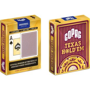 Carti Poker Texas hold'em, 100% plastic, Gold Range rosu
