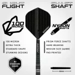 Set sageti darts steel Winmau BLACK OUT 90% wolfram, 21g