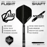 Set sageti darts steel Winmau BLACK OUT 90% wolfram, 21g
