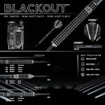 Set darts Winmau steel BLACK OUT 90% wolfram 24g