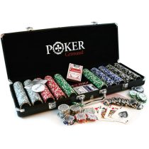Set de poker 500 jetoane numerotate Grimaud in valiza neagra