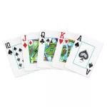 Carti de poker 100% plastic COPAG 1546 Jumbo Index – set dublu albastru-rosu