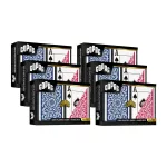 Carti de poker 100% plastic COPAG 1546 Jumbo Index – set dublu albastru-rosu