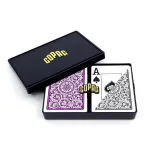 Carti poker 100% plastic, COPAG 1546, Jumbo index, mov-gri pachet dublu