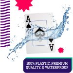 Carti poker 100% plastic, COPAG 1546 Elite, index jumbo, portocaliu-maro, pachet dublu