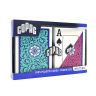 Carti de poker 100% plastic, COPAG 1546 Neoteric, Jumbo index, pachet dublu verde-rosu