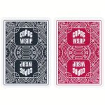 Carti poker 100% plastic, WSOP, Jumbo index, negru-rosu pachet dublu