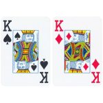 Carti poker 100% plastic, WSOP, Jumbo index, negru-rosu pachet dublu