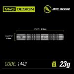 Set sageti Winmau steel MvG Authentic 23g 85% wolfram