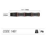 Sageti darts Winmau Steel Mervyn King, editie speciala, 24g 90% wolfram