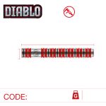 Set sageti darts Winmau Steel Diablo 23g, 90% wolfram