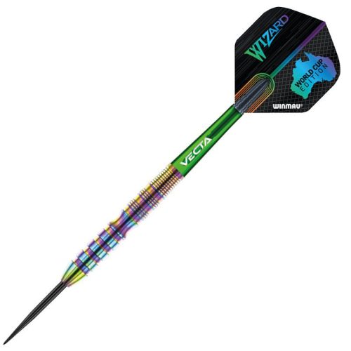 Sageti Darts Winmau steel Simon Whitlock World Cup Rainbow SE 22g, 90% tungsten