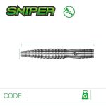 Set sageti steel Winmau Sniper 22g, 90% wolfram