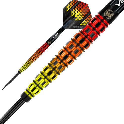 Set sageti steel Winmau Firestorm Flame Tapered 21g, 90% wolfram