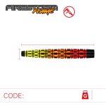 SET DARTS STEEL WINMAU FIRESTORM FLAME TAPERED 23G, 90% WOLFRAM
