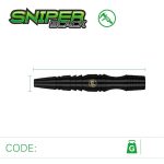 Set Darts Steel Winmau Sniper Black 24g, 90% wolfram