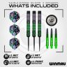   Set sageti darts steel Winmau Mike Maloney SS1, 22g 90% wolfram