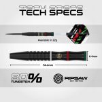 Set sageti darts steel Winmau Peter Wachiuri, 22g, 90% tungsten