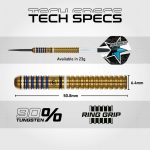 Set darts steel Winmau Ryan Branley 23g – 90% tungsten