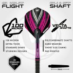 Set sageti darts steel Winmau Team 360 Rebecca Allen 24g, 90% wolfram