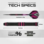 Set sageti darts steel Winmau Team 360 Rebecca Allen 24g, 90% wolfram