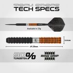 Set sageti darts Winmau Team 360 Ben Townley 23g, 90% wolfram