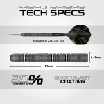 Set sageti darts steel Winmau MvG Signature Edition 23g, 90% wolfram