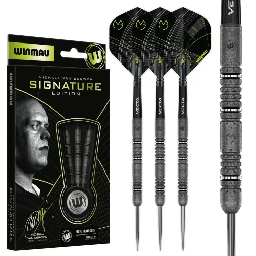 Set sageti darts steel Winmau MvG Signature Edition 24g, 90% wolfram