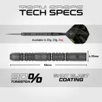 Set sageti darts steel Winmau MvG Signature Edition 24g, 90% wolfram