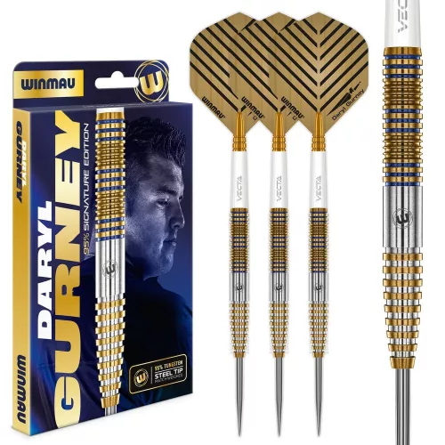 Set sageti darts steel Winmau Daryl Gurney Signature Edition 23g, 95% wolfram