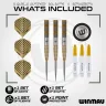   Set sageti darts steel Winmau Daryl Gurney Signature Edition 23g, 95% wolfram
