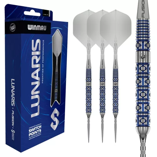 Set sageti darts steel Winmau Lunaris Parallel 23g, 90% wolfram