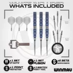 Set sageti darts seel Winmau Lunaris Tapered 22g, 90% wolfram