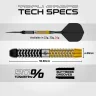   Set sageti darts steel Winmau Exion Parallel 24g, 90% wolfram
