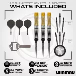 Set sageti darts steel Winmau Exion Parallel 24g, 90% wolfram
