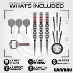 Set sageti darts steel Winmau Fornax parallel 22g, 90% wolfram