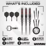 Set sageti darts steel Winmau SP Fornax Torpedo, 90% wolfram
