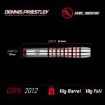 Set darts soft Winmau Dennis Priestley 90% wolfram 18g
