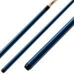Tac de pool Cuetec Chroma Abyss albastru, din doua piese, cu varf AVID de 12,75 mm