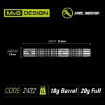 Set sageti Winmau soft MvG Authentic 20g, 85% wolfram