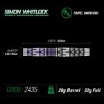 Set darts Winmau soft Simon Whitlock 22g, 90% wolfram