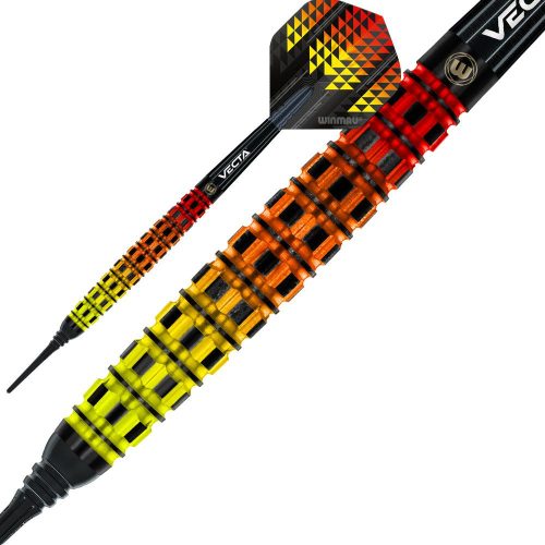 Set Darts soft Winmau Firestorm Flame Tapered 20g, 90% wolfram