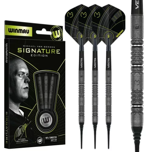 Set sageti darts soft Winmau MvG Signature Edition 20g, 90% wolfram