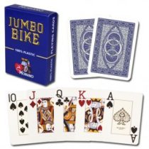   Carti de poker Modiano BIKE TROPHY 2 Jumbo Index albastru 100% p