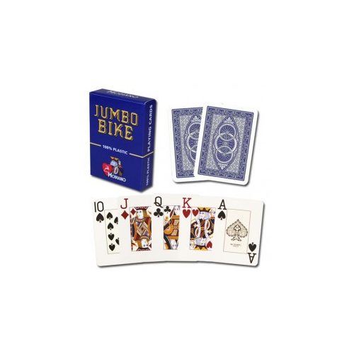 Carti de poker Modiano BIKE TROPHY 2 Jumbo Index albastru 100% p