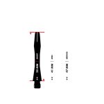 Tija darts Harrows Keramic, scurt, aluminiu alb